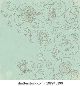 Vector illustration of floral background