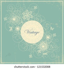Vector illustration of floral background
