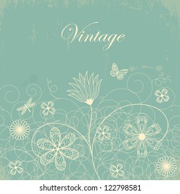 Vector illustration of floral background