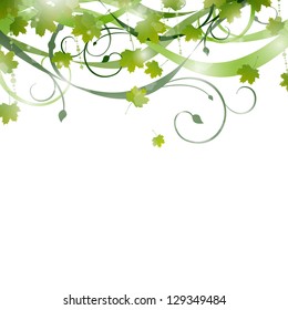 Vector Illustration of a Floral Background