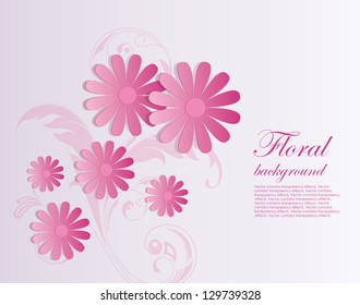 Vector illustration of floral background