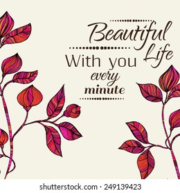 Vector illustration of floral background