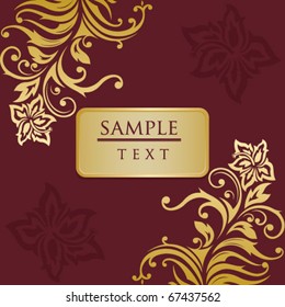 Vector illustration of the floral background