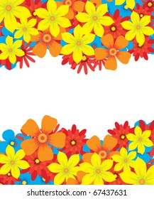 Vector illustration of the floral background