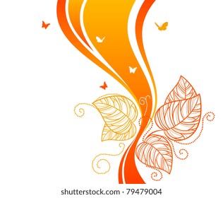 Vector illustration of  Floral background
