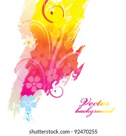Vector illustration of floral background