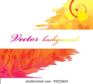 Vector illustration of floral background