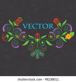 Ilustración vectorial del fondo floral