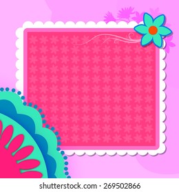 vector illustration of floral background with blank space