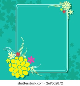 vector illustration of floral background with blank space