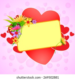 vector illustration of floral background with blank space