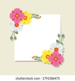 vector illustration of a floral illustration background. perfect for invitation, flyer etc