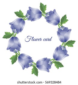Vector illustration. Floral background with place for your text. Flowers anemones, roses, peony. Invitation Card - wedding, birthday, party, baby shower, Mother's Day, 