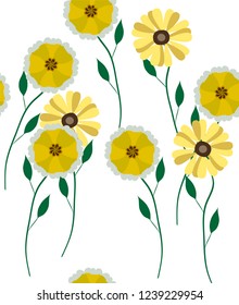 vector illustration of floral background. floral seamless pattern.