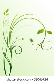 Vector illustration of floral background with space for text