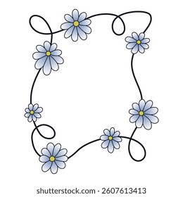 Vector illustration of floral border