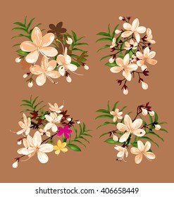 Vector Illustration of  floral  bouquet