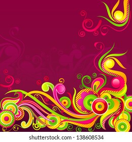 vector illustration of floral decoration for background