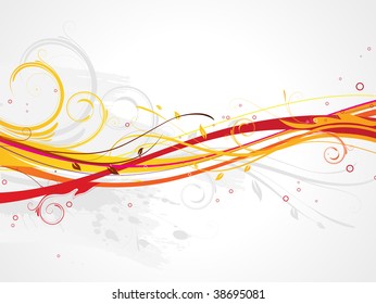 Vector illustration of Floral Decorative background