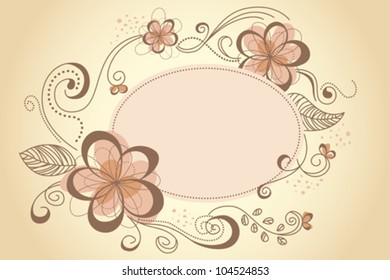 A vector illustration of floral design