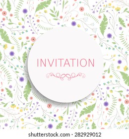 Vector Illustration of a Floral Design