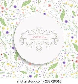 Vector Illustration of a Floral Design