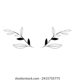 Vektorgrafik Blumendesign. Blumenmuster, Filigree elegantes Zierbild.