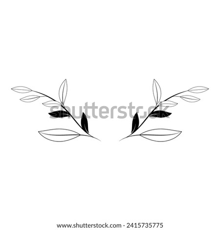 vector illustration floral design. floral leaf pattern, Filigree elegant ornamental.