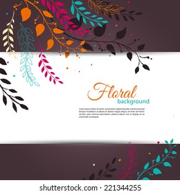 Vector illustration of Floral design template