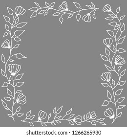 Vector illustration of a Floral frame