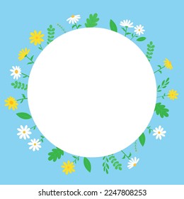 Vector illustration of floral frame.