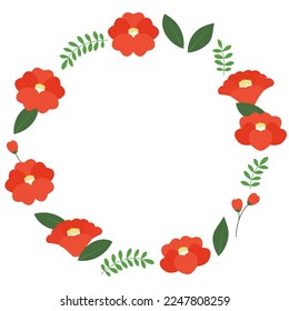 Vector illustration of floral frame.