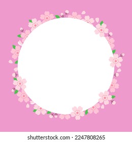 Ilustración vectorial del marco floral.
