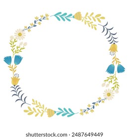 Ilustración vectorial de marco floral.