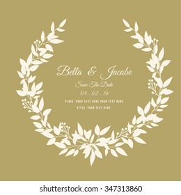 Ilustración vectorial del marco floral.