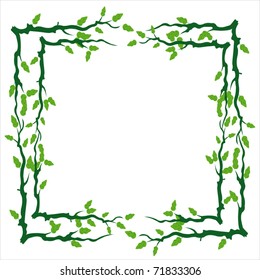 Vector illustration of floral frame