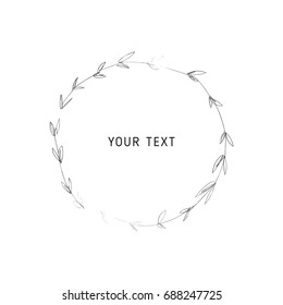 Vector illustration of a floral frame. Can be used as an design element and label.