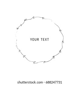 Vector illustration of a floral frame. Can be used as an design element and label.