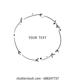 Vector illustration of a floral frame. Can be used as an design element and label.