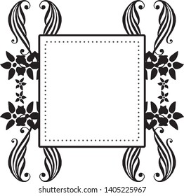 Vector illustration floral frame for elegant decoration