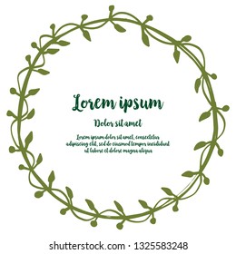 Vector illustration floral frame for romantic wedding hand drawn