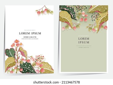Ilustración vectorial del marco floral fijado en primavera. Diseño para tarjetas, invitación a grupos, impresión, imágenes prediseñadas y publicidad y promoción de negocios 