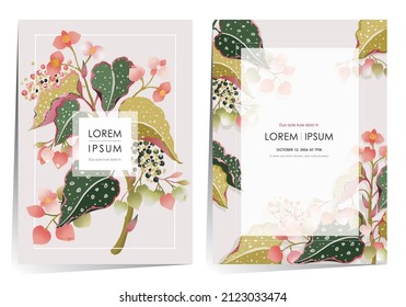 Vector illustration of floral frame set in spring. Design for cards, party invitation, Print, Frame Clip Art and Business Advertisement and Promotion 