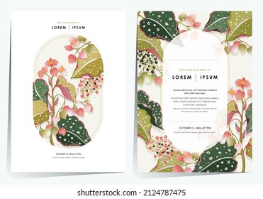 Vector illustration of floral frame set in spring. Design for cards, party invitation, Print, Frame Clip Art and Business Advertisement and Promotion 