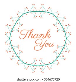Vector illustration of floral Frame. Set of  flowers arranged un a shape design for Thank you card,wedding invitations,birthday cards,calligraphic letters,Emblem and label,Full vector file