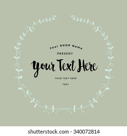 Vector illustration of floral Frame. Set of flowers arranged un a shape design for Thank you card, wedding invitations, birthday cards, calligraphic letters, Emblem and label, Full vector file