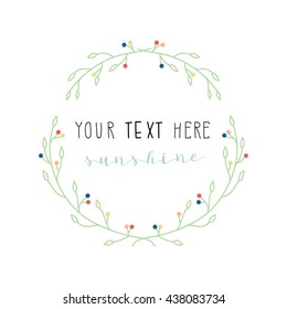 Vector illustration of floral Frame. Set of flowers arranged un a shape design for Thank you card, wedding invitations, birthday cards, calligraphic letters, Emblem and label, Full vector file