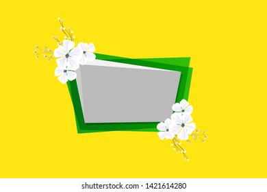 Vector illustration of a floral frame in spring for Wedding, anniversary, birthday and party.