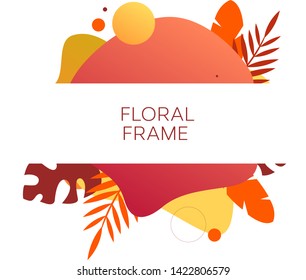 Vector illustration of a floral frame in spring for Wedding, anniversary, birthday and party.