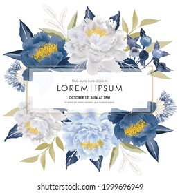 Vector illustration of floral frame in spring. Design for cards, party invitation, Print, Frame Clip Art and Business Advertisement and Promotion